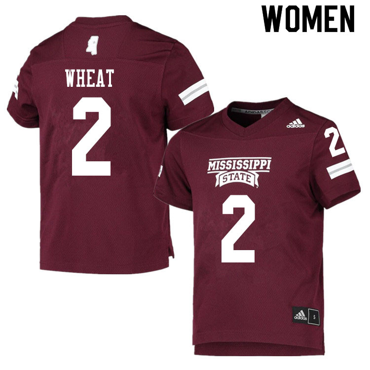 Women #2 Tyrus Wheat Mississippi State Bulldogs College Football Jerseys Sale-Maroon - Click Image to Close